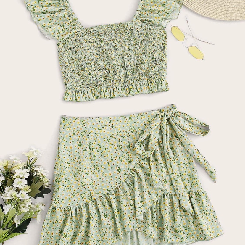 Women Top + Skirt Set Amazon Worn Once